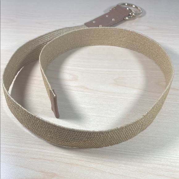 MICHAEL Michael Kors Tan and Brown Leather Belt with Brass Buckle - Picture 3 of 5